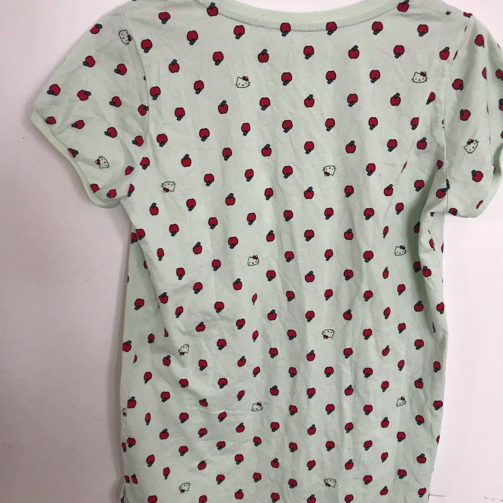 SANRIO Hello Kitty Apples Tee Green Small Medium - Picture 6 of 7